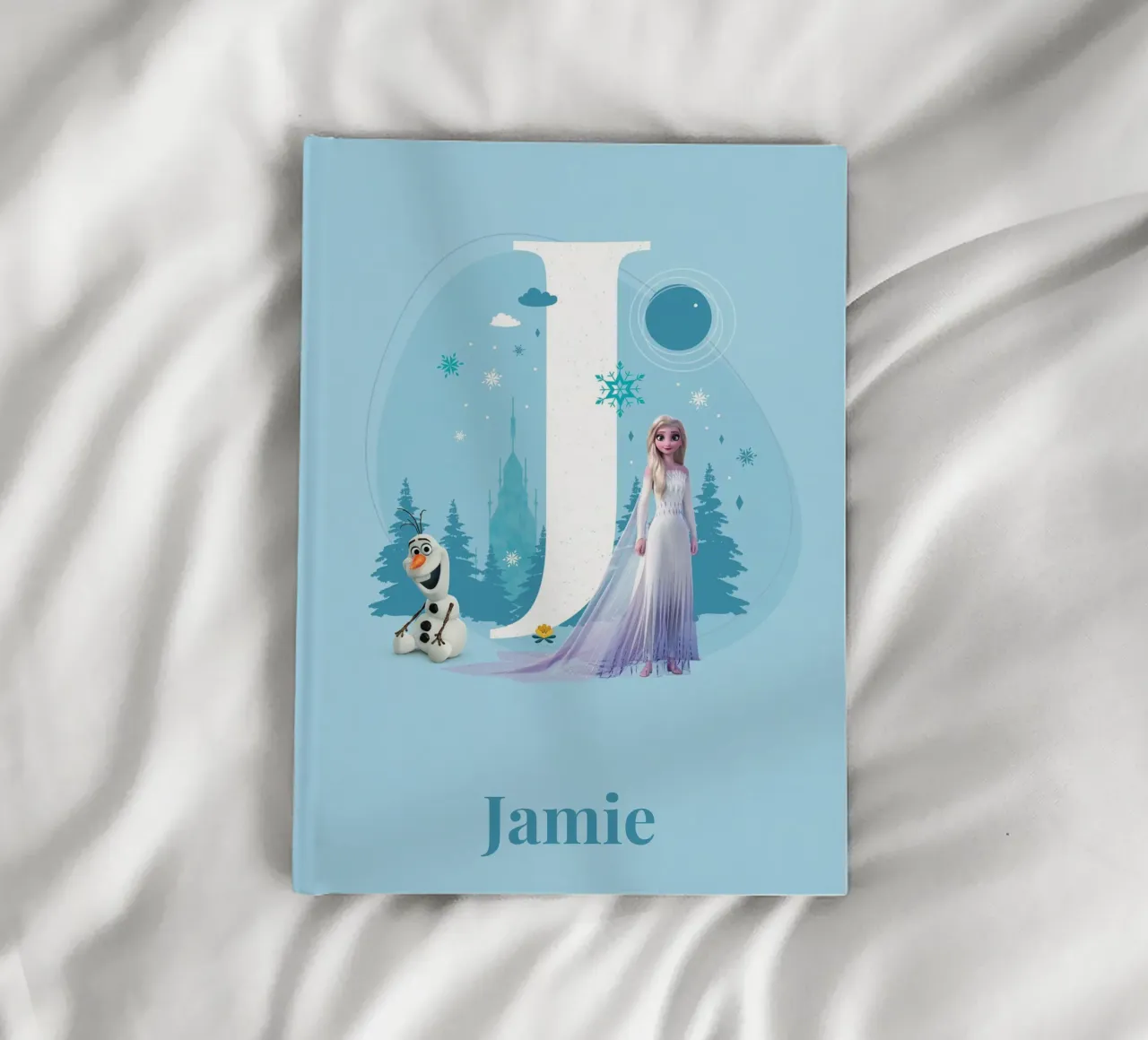 Frozen Elsa & Olaf - Letter J with name notebook by Frozen