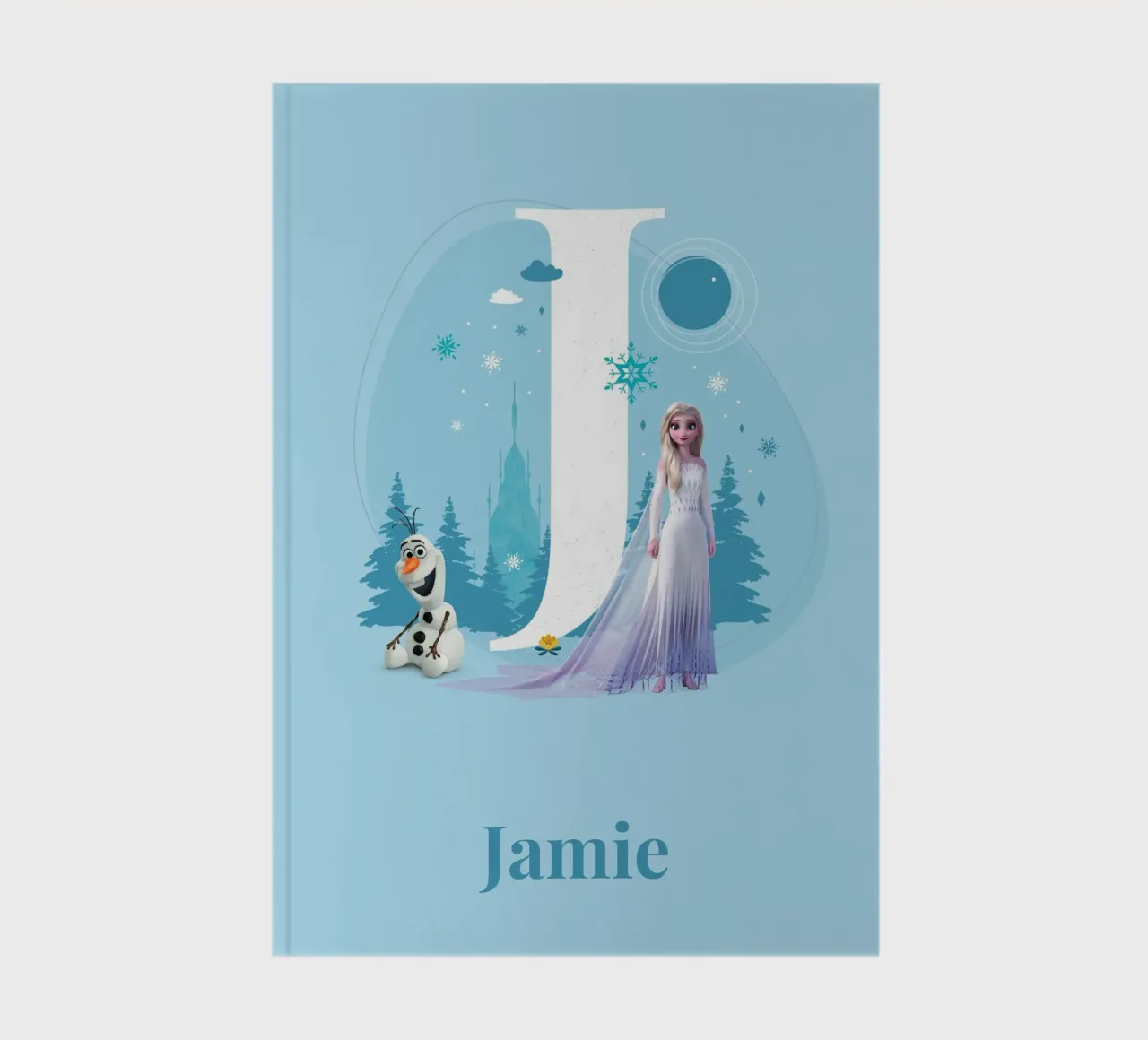 Frozen Elsa & Olaf - Letter J with name notebook by Frozen