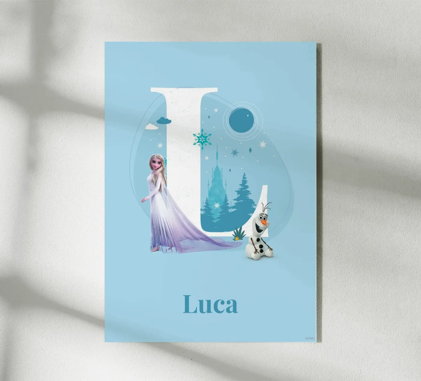 Frozen Elsa & Olaf – Buchstabe L mit Namen Acryl-Glas von Frozen