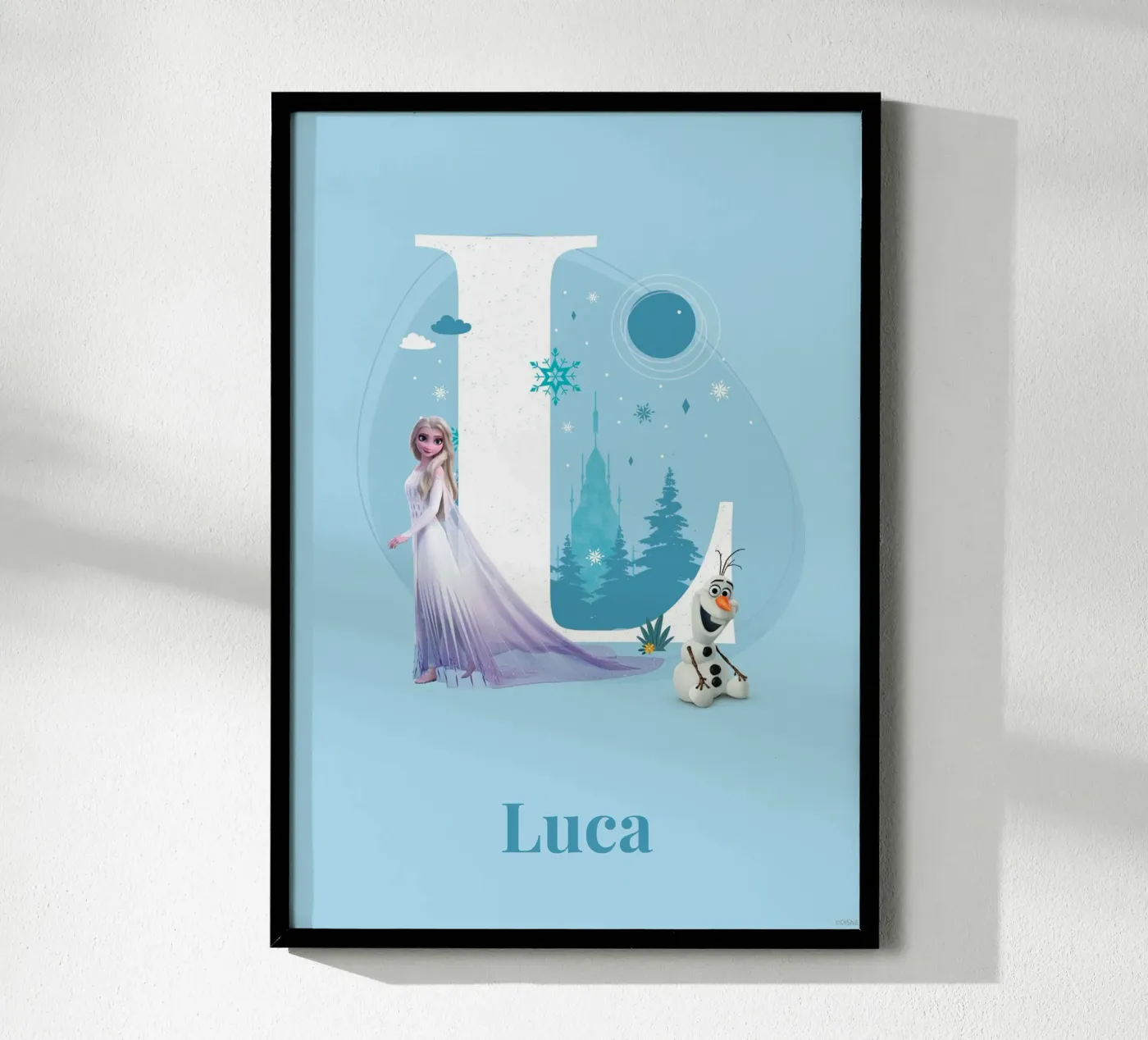 Frozen Elsa & Olaf – Buchstabe L mit Namen Poster von Frozen