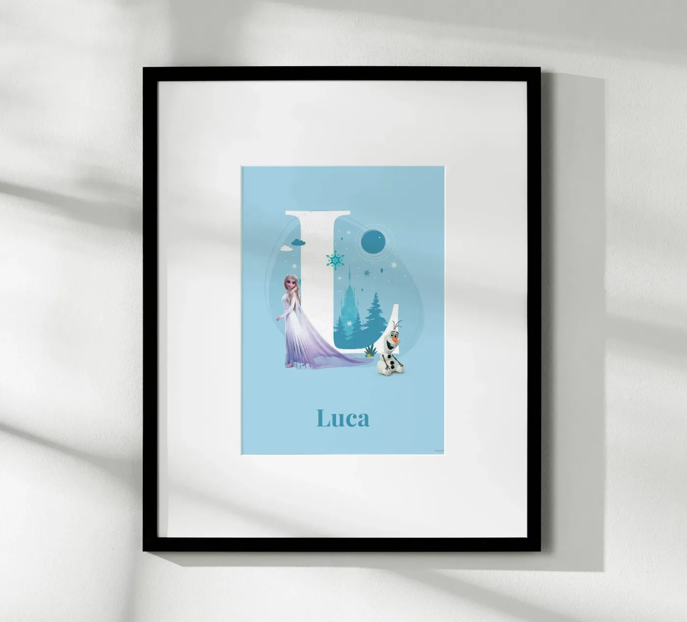 Frozen Elsa & Olaf – Buchstabe L mit Namen Poster von Frozen