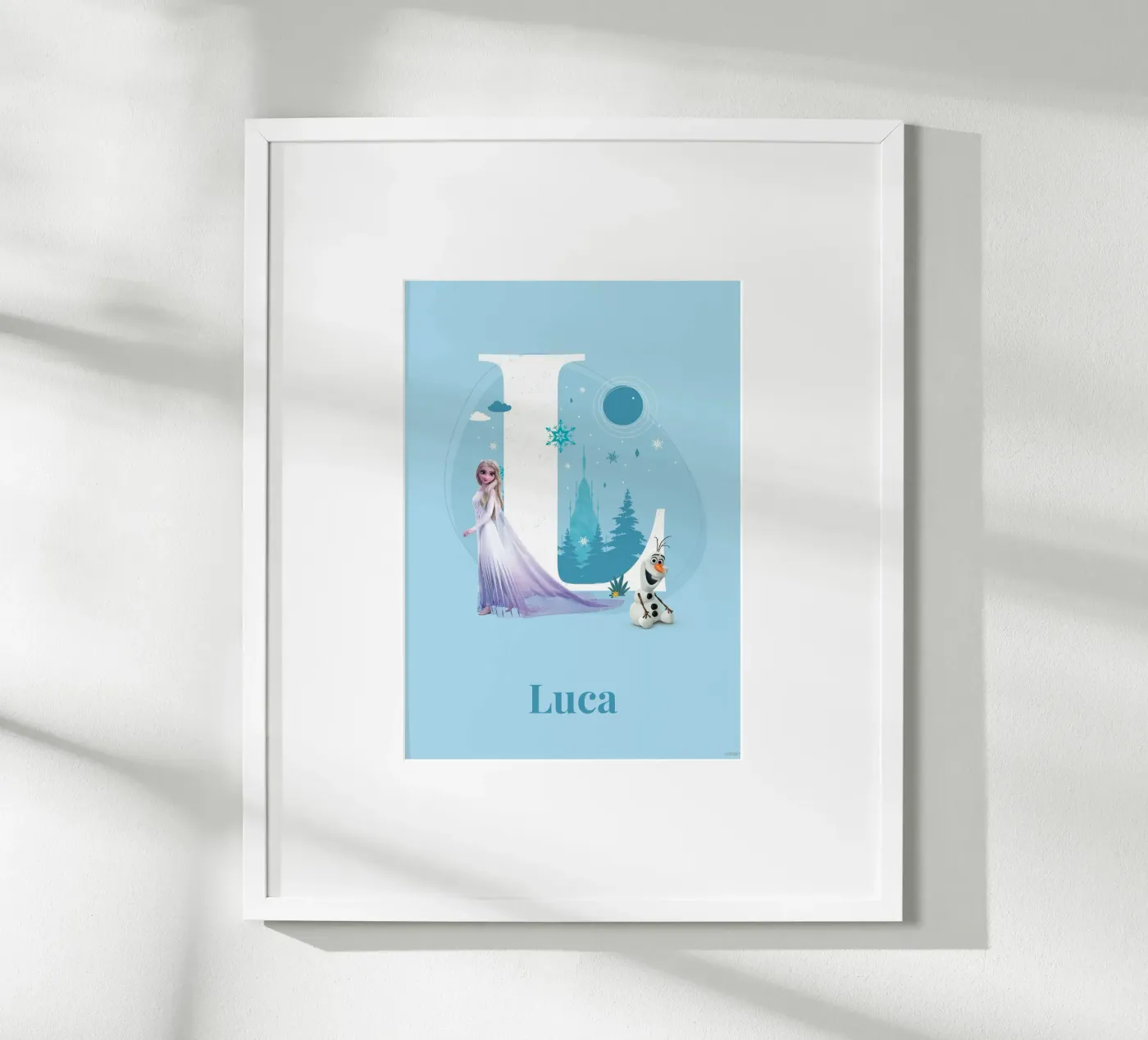 Frozen Elsa & Olaf – Buchstabe L mit Namen Poster von Frozen