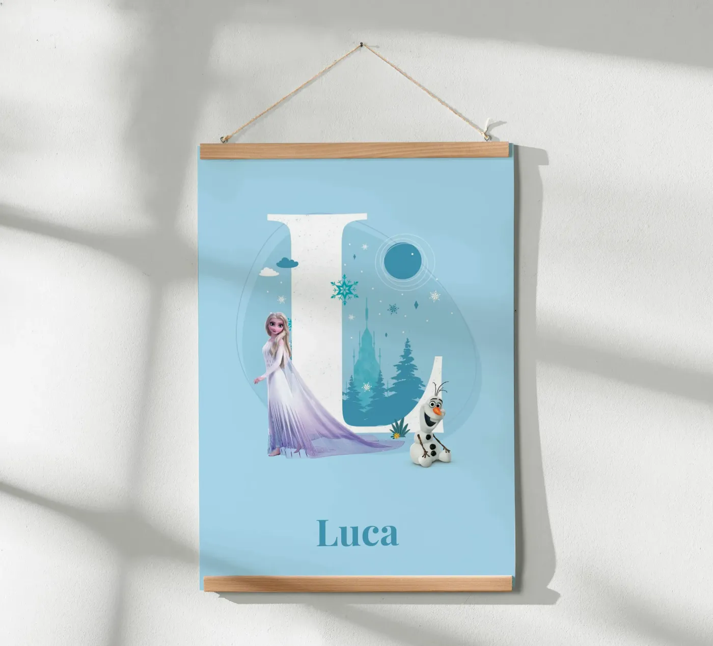 Frozen Elsa & Olaf – Buchstabe L mit Namen Poster von Frozen