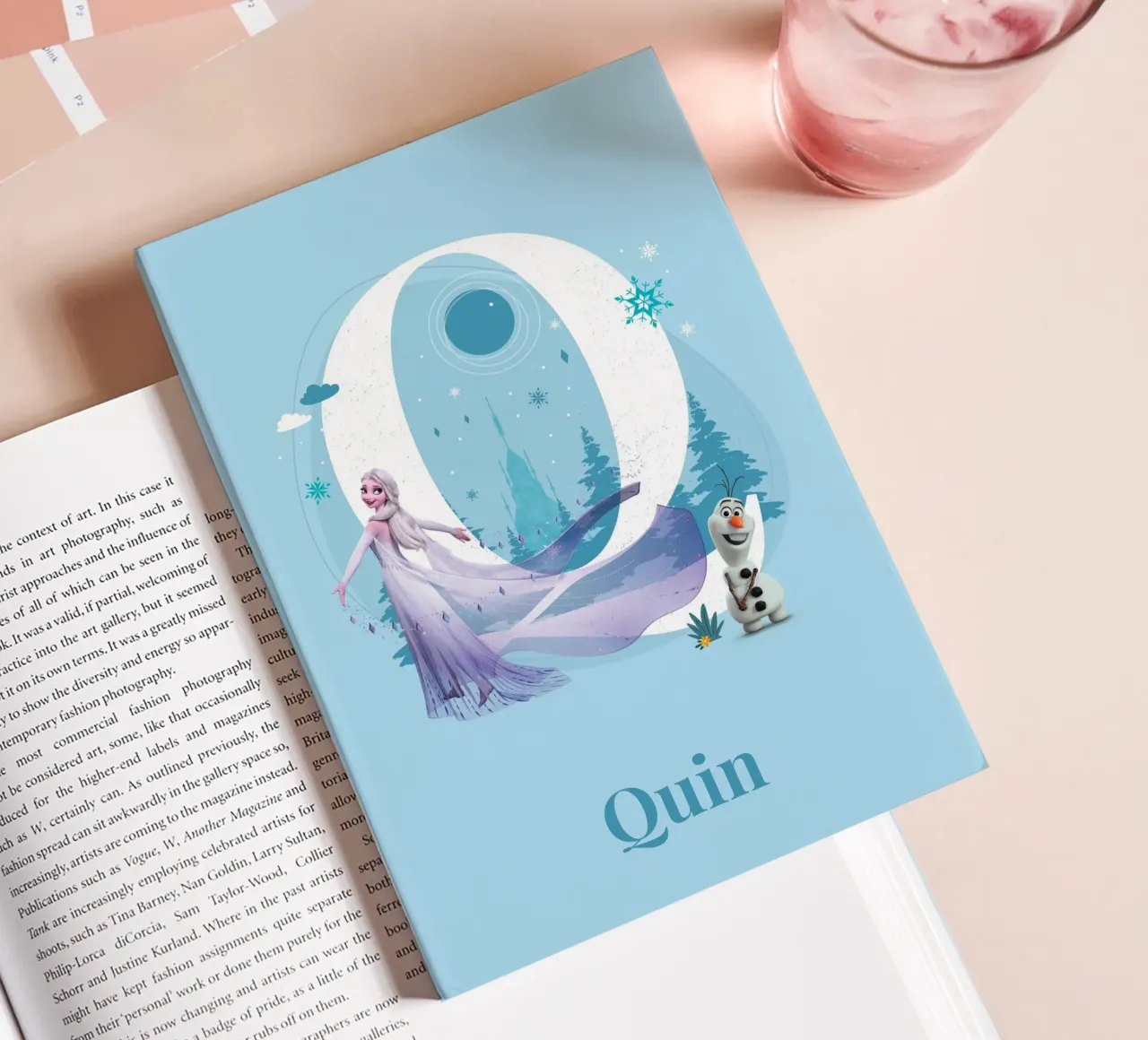 Frozen Elsa & Olaf - Letter Q with name notebook by Frozen