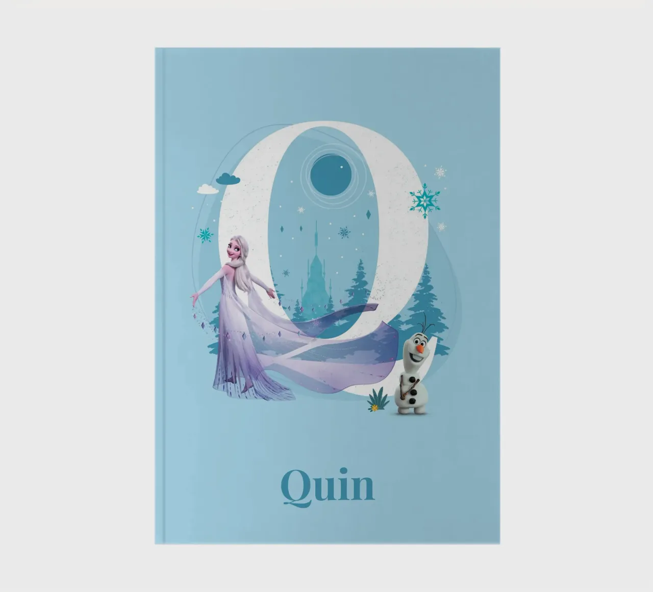 Frozen Elsa & Olaf - Letter Q with name notebook by Frozen