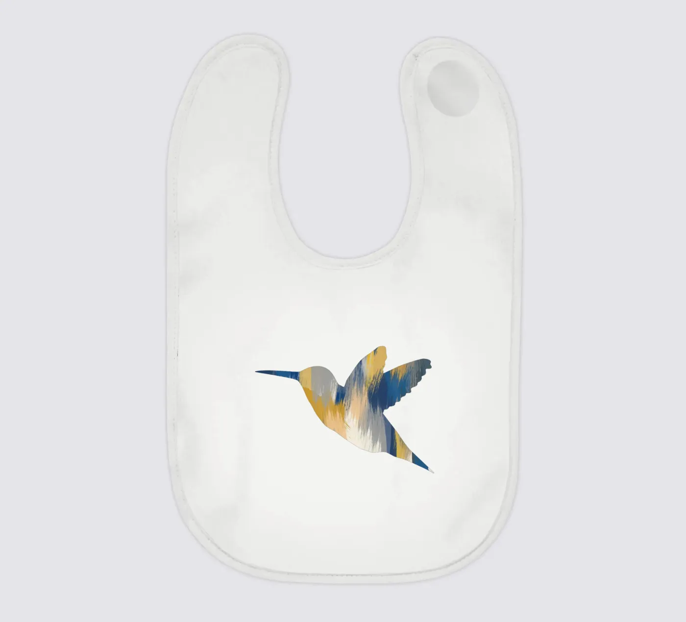 Colibrì blu e giallo I bavaglino da Orara Studio