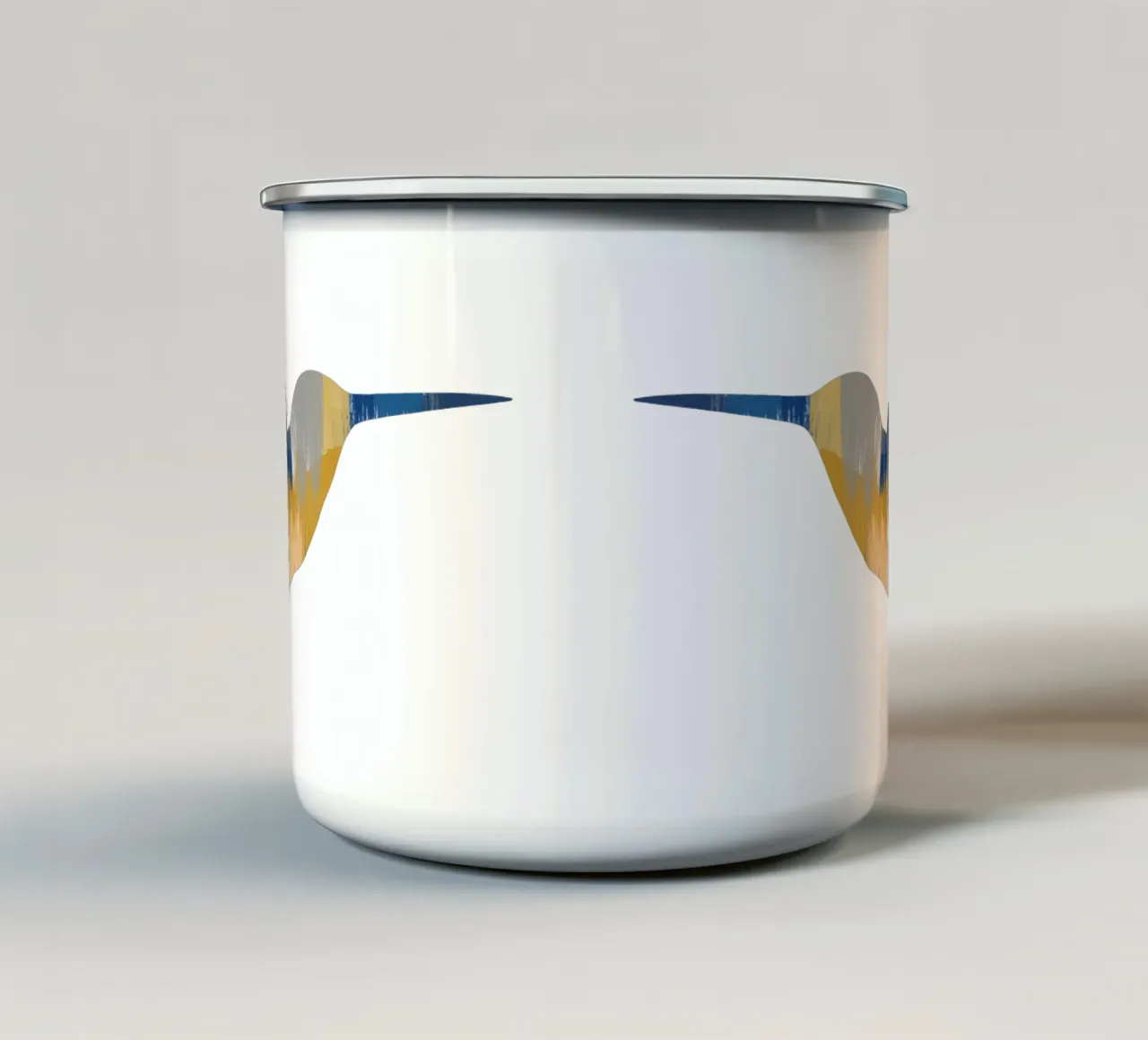 Colibrì blu e giallo I tazza in smalto da Orara Studio