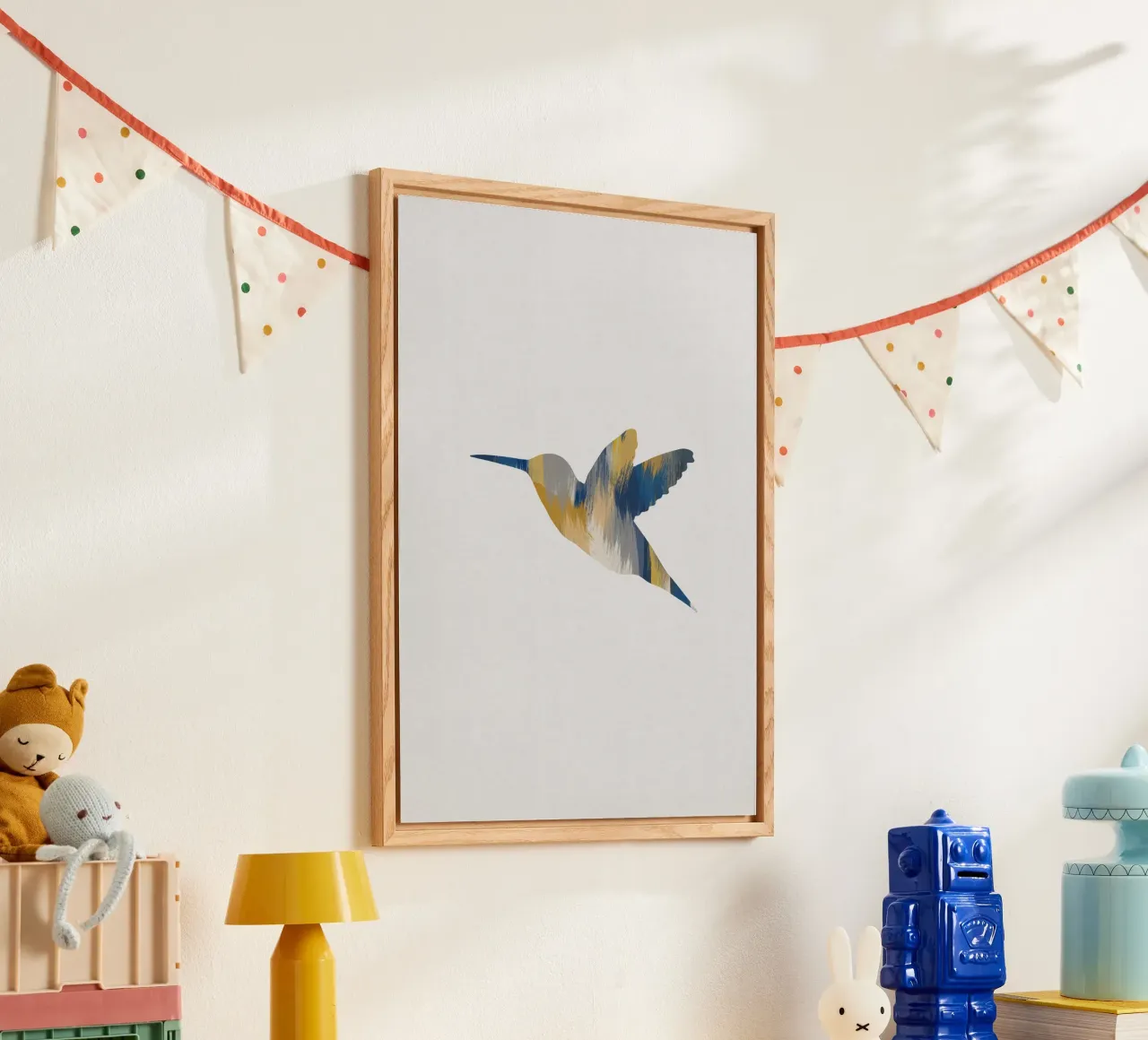 Colibrì blu e giallo I plexiglass da Orara Studio