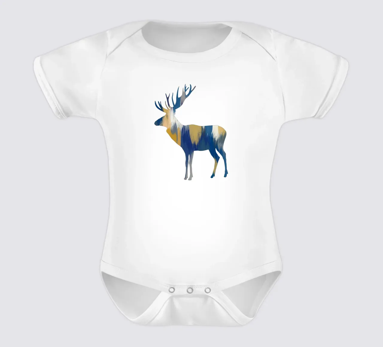Élan bleu et jaune body bébé de Orara Studio
