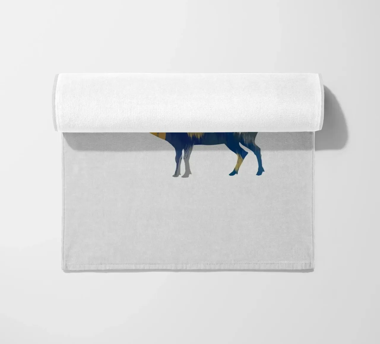 Alce blu e giallo telo mare da Orara Studio