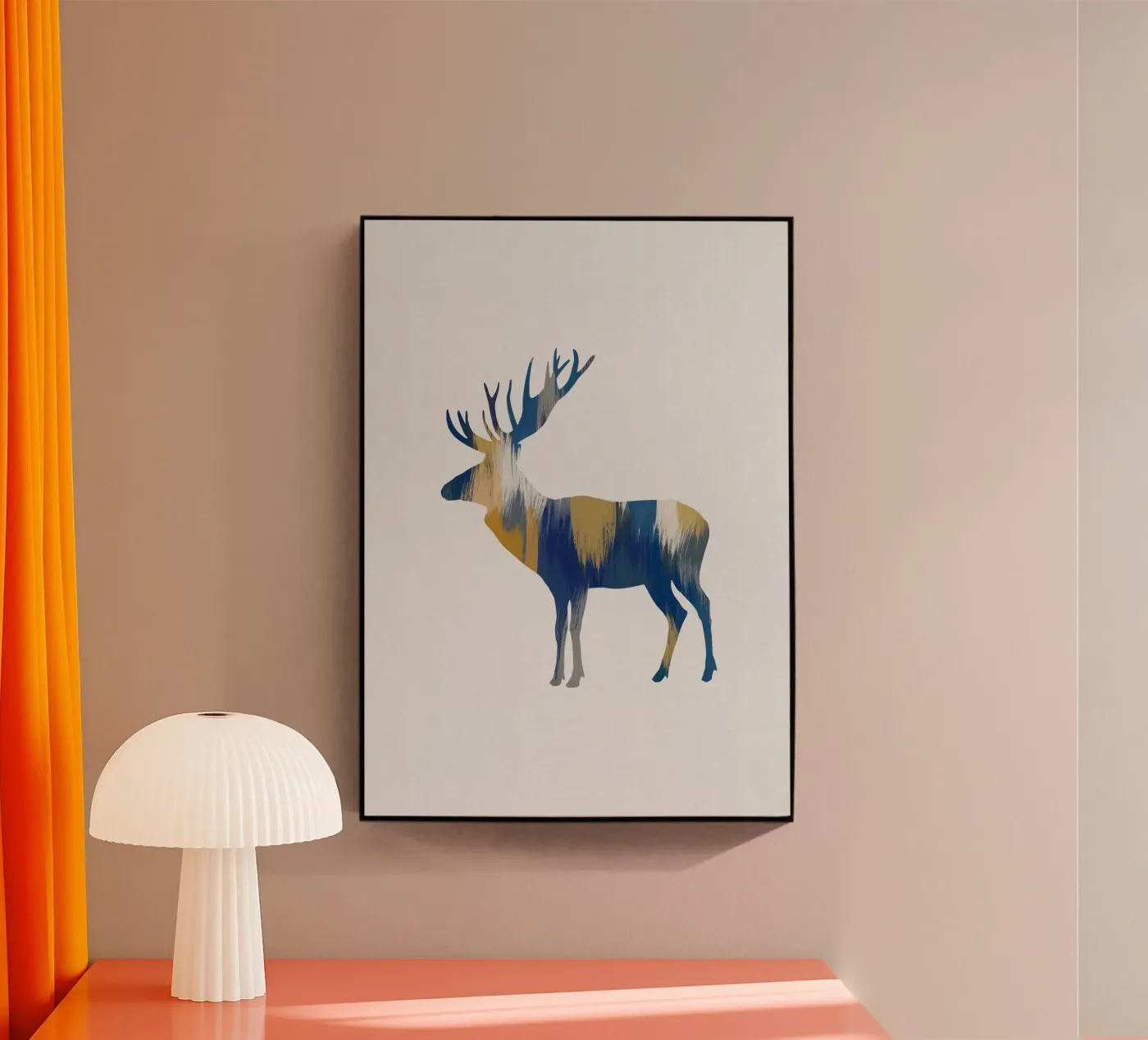 Alce blu e giallo plexiglass da Orara Studio