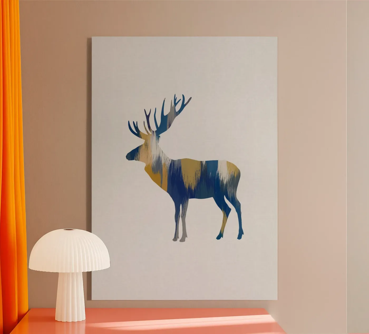 Alce blu e giallo plexiglass da Orara Studio