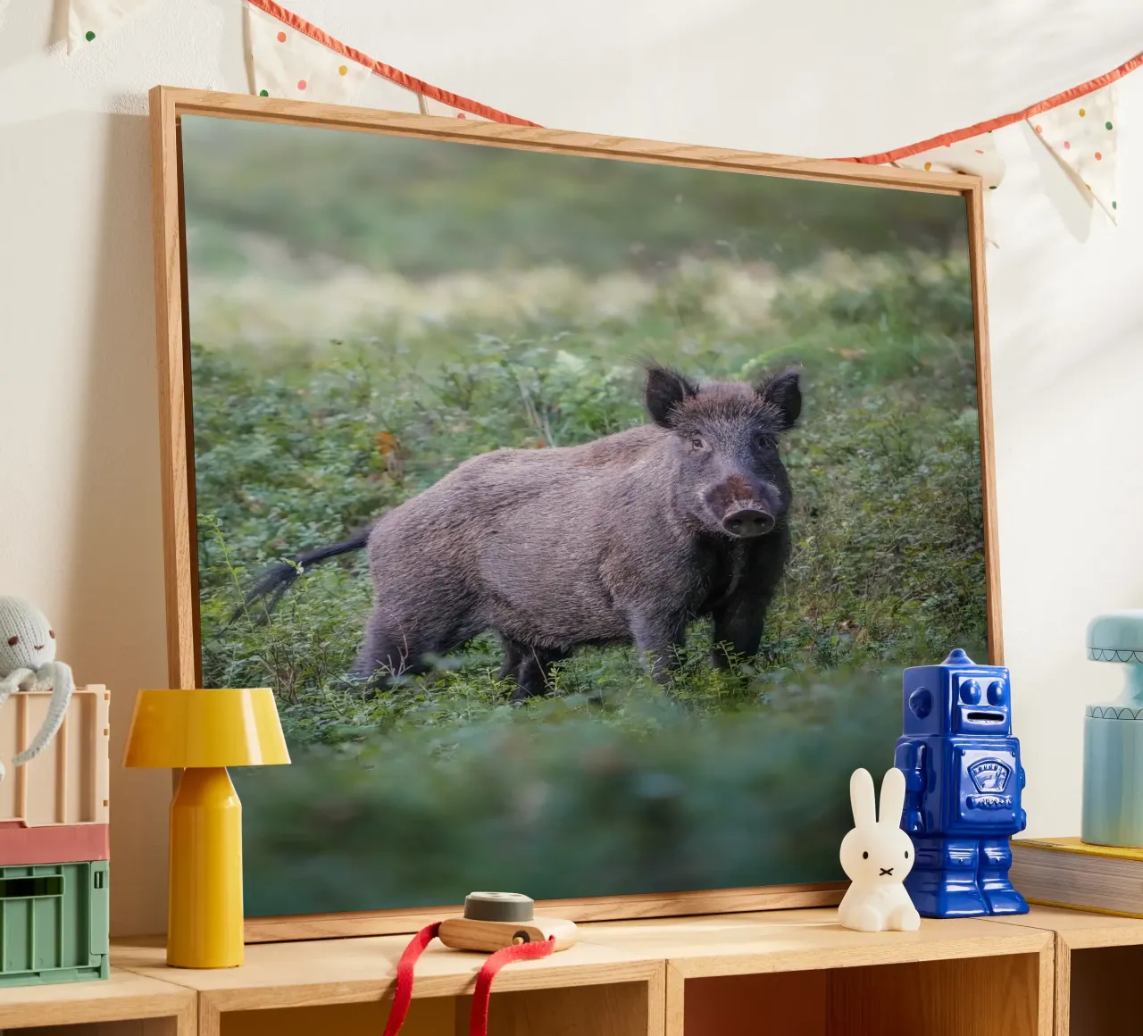 Cinghiale nella foresta plexiglass da Tom's Wildlife