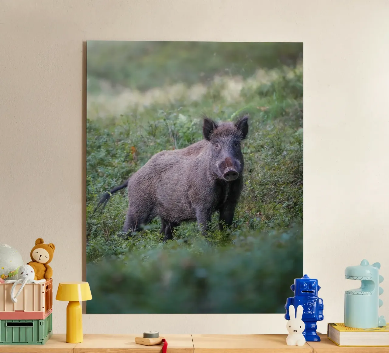 Cinghiale nella foresta plexiglass da Tom's Wildlife