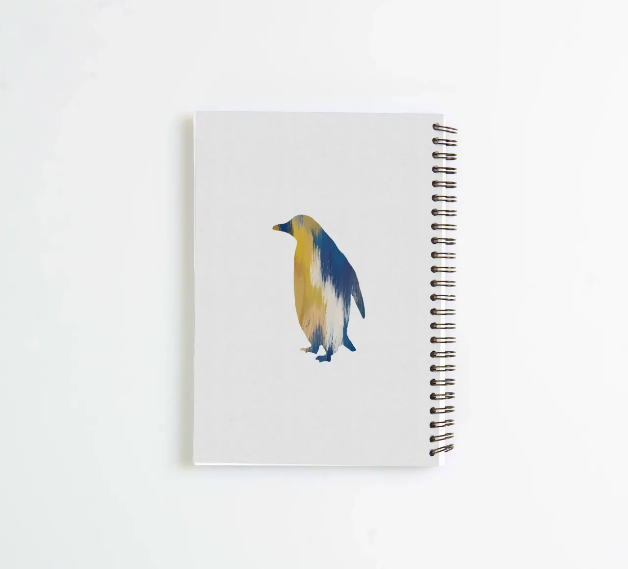 Pinguino blu e giallo diario ad anelli da Orara Studio