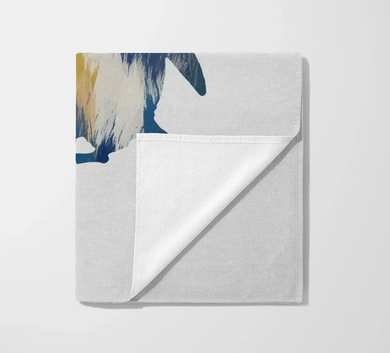 Pingouin bleu et jaune serviette de plage de Orara Studio