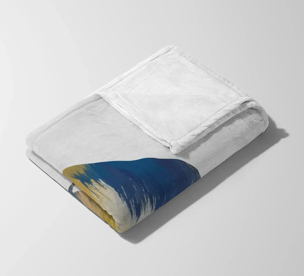 Pingouin bleu et jaune plaid polaire de Orara Studio