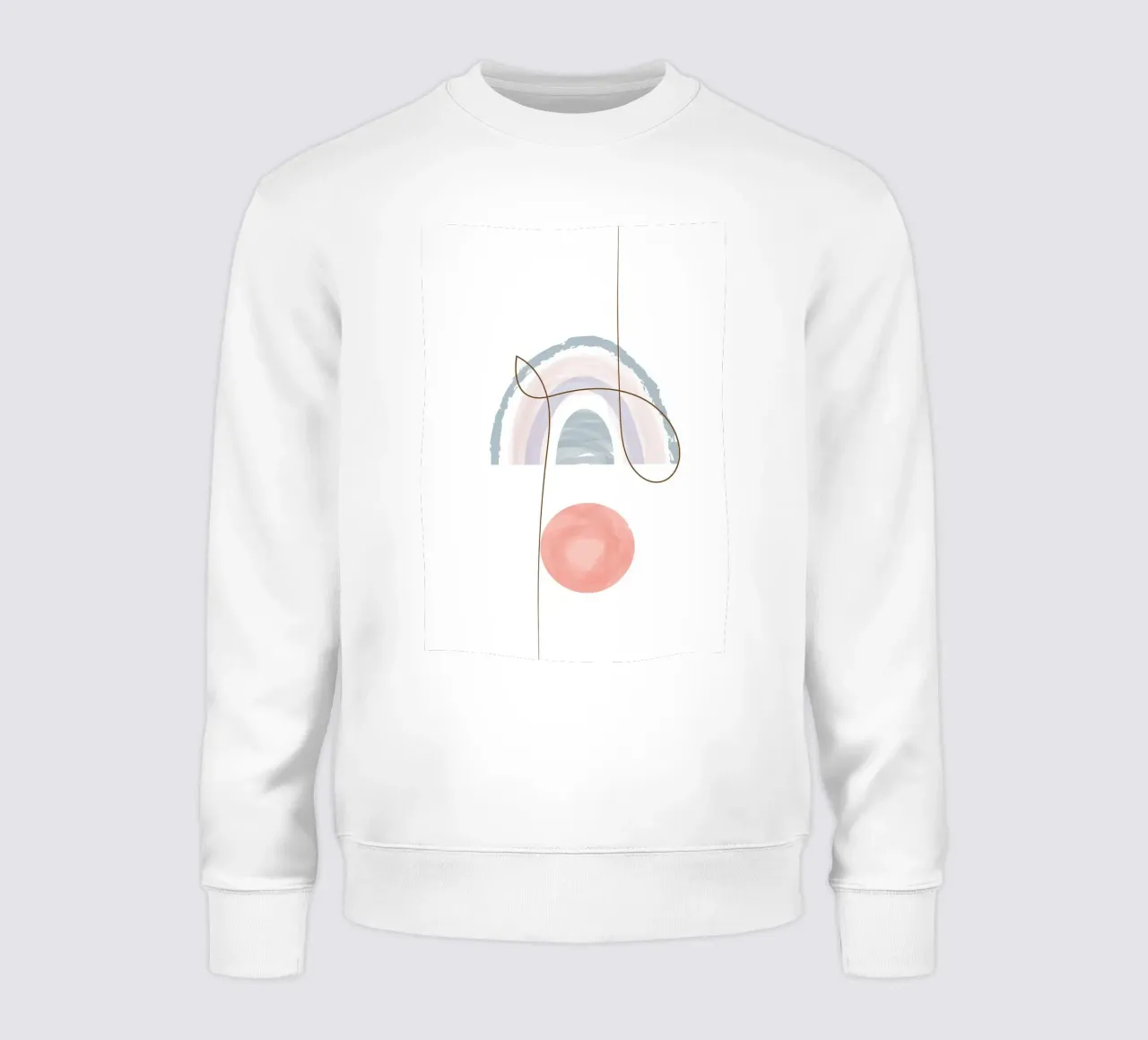 Line art arcobaleno bohémien felpa da helloworld