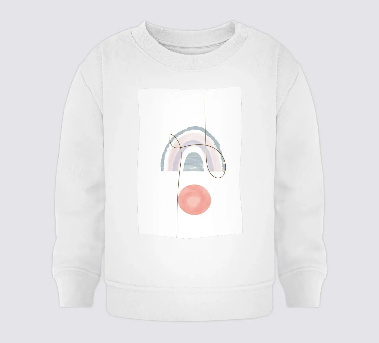 Line art arcobaleno bohémien felpa neonato da helloworld