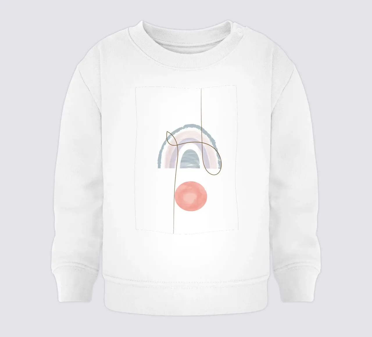 Line art arcobaleno bohémien felpa neonato da helloworld