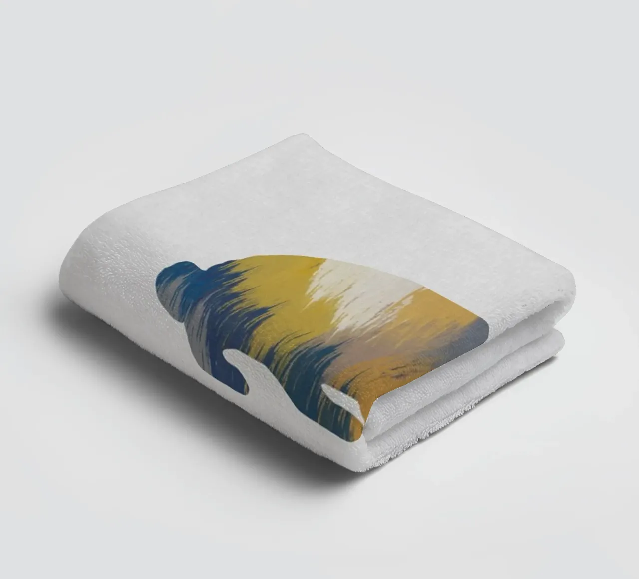 Lapin bleu et jaune serviette de bain de Orara Studio