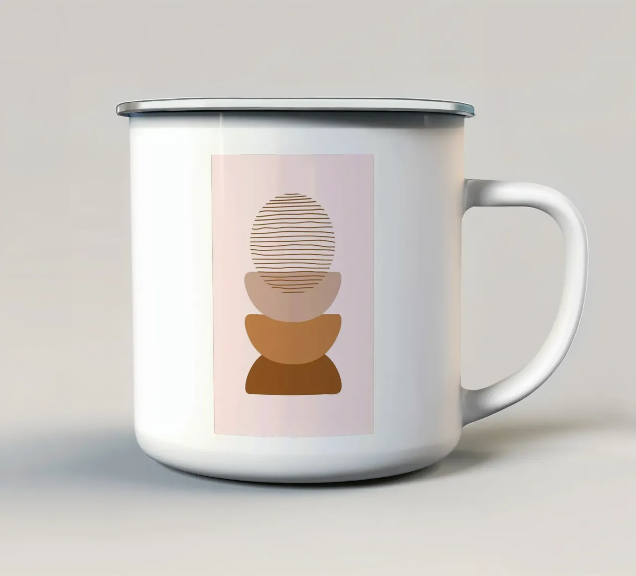 Boho abstracte Minimal kunst emaille mok van helloworld