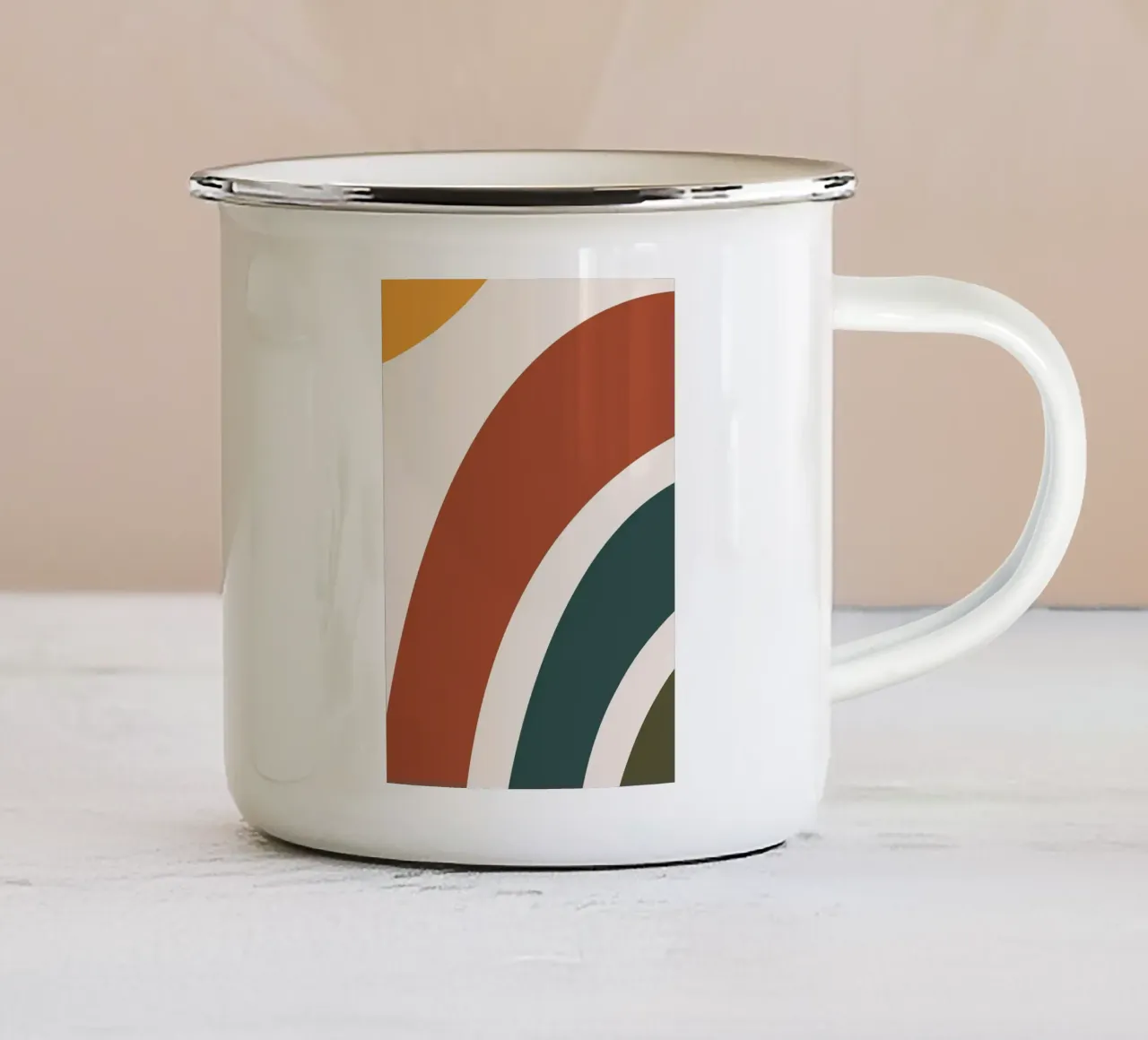 Boho Nordic Kids Arcobaleno tazza in smalto da helloworld