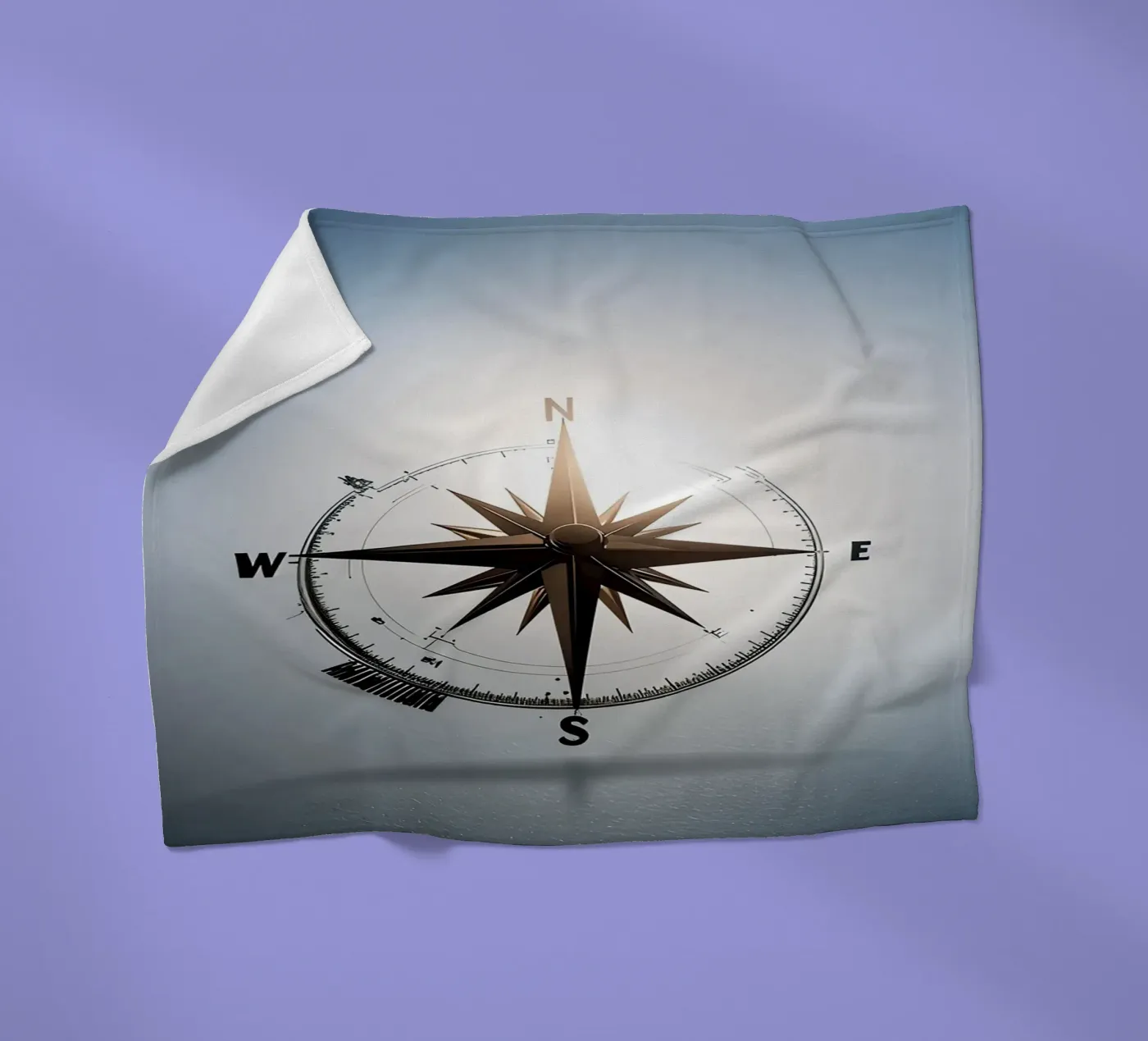 compass rose fleece blanket by Piccola Serenata