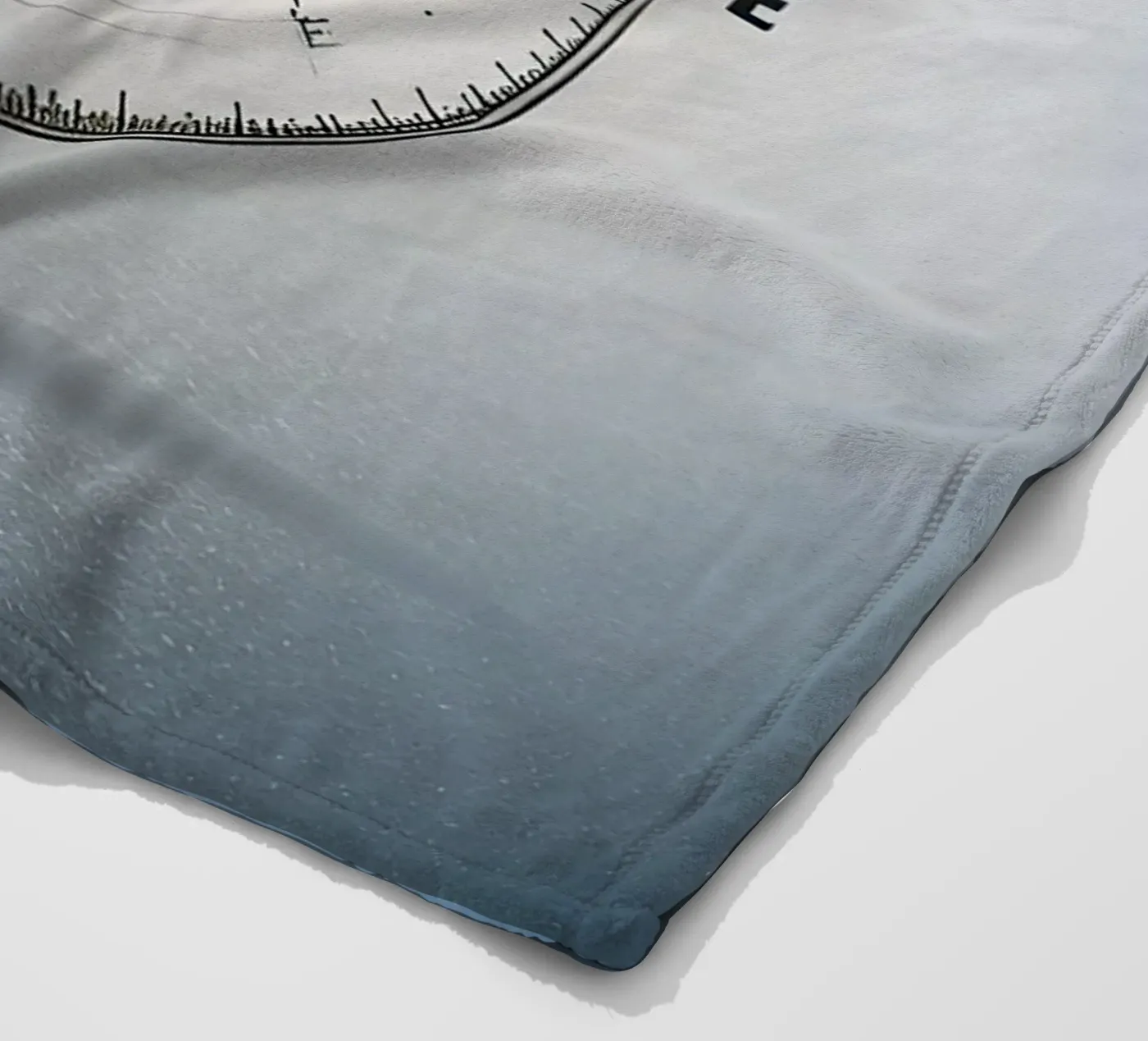 compass rose fleece blanket by Piccola Serenata