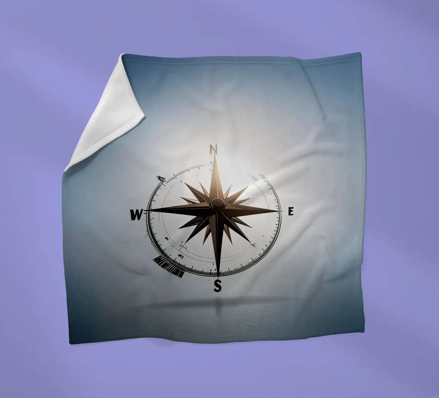 compass rose fleece blanket by Piccola Serenata