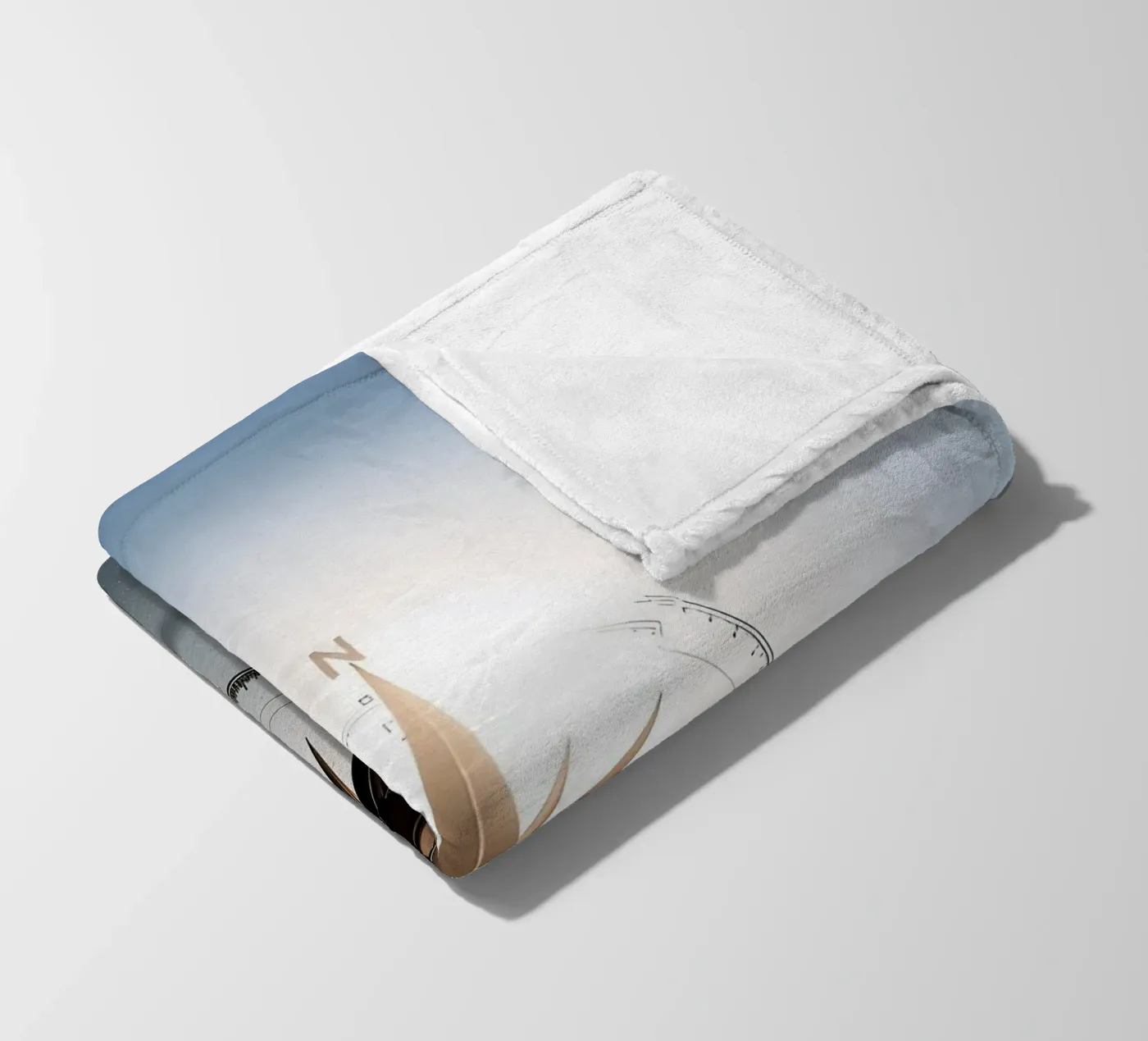 compass rose fleece blanket by Piccola Serenata