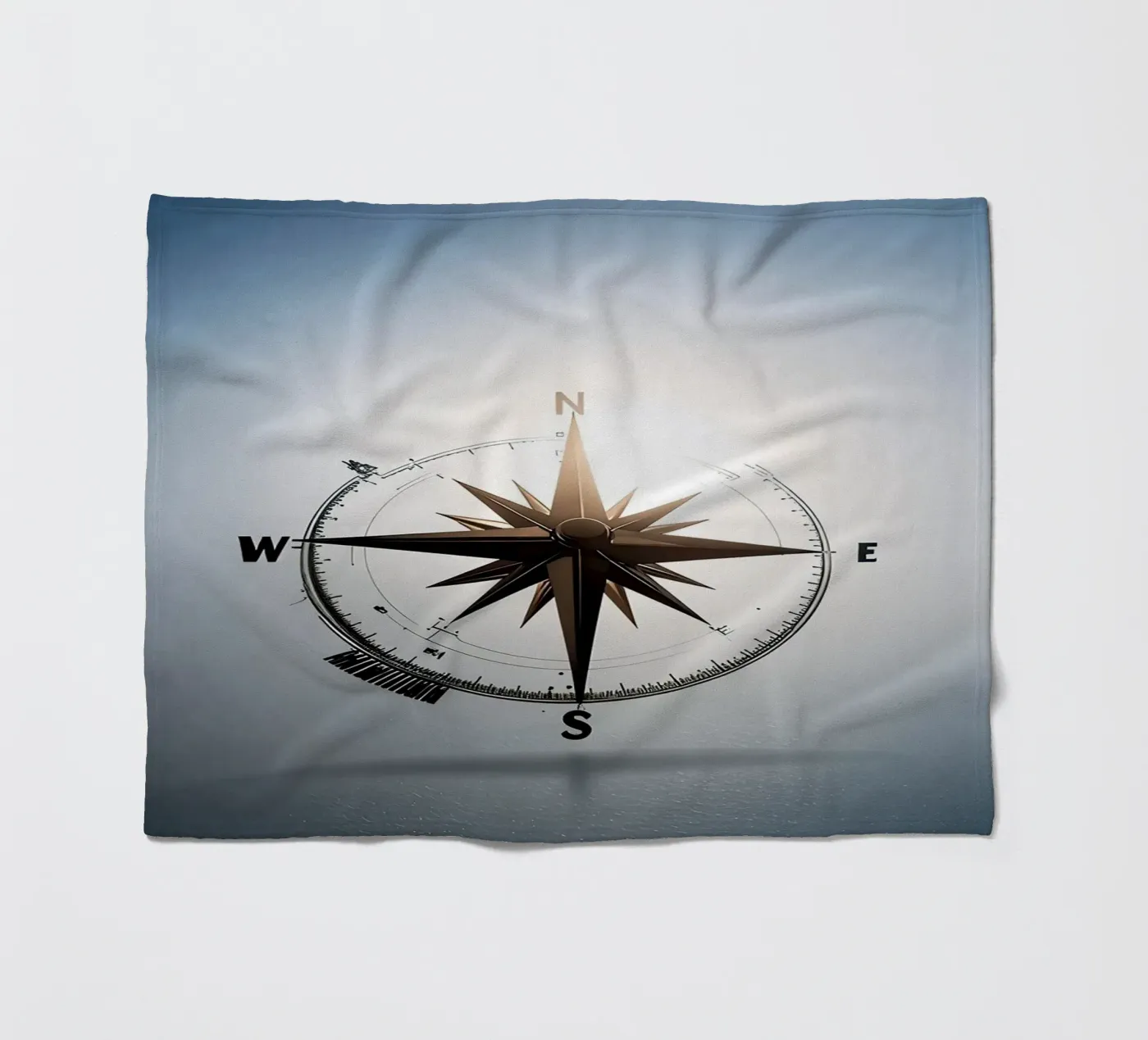 compass rose fleece blanket by Piccola Serenata