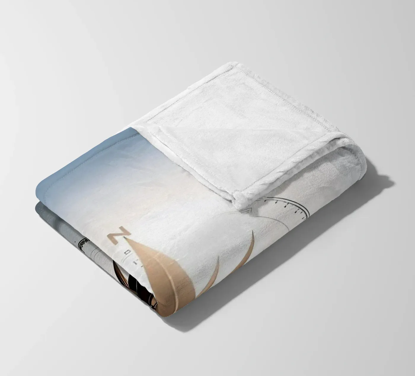 compass rose fleece blanket by Piccola Serenata