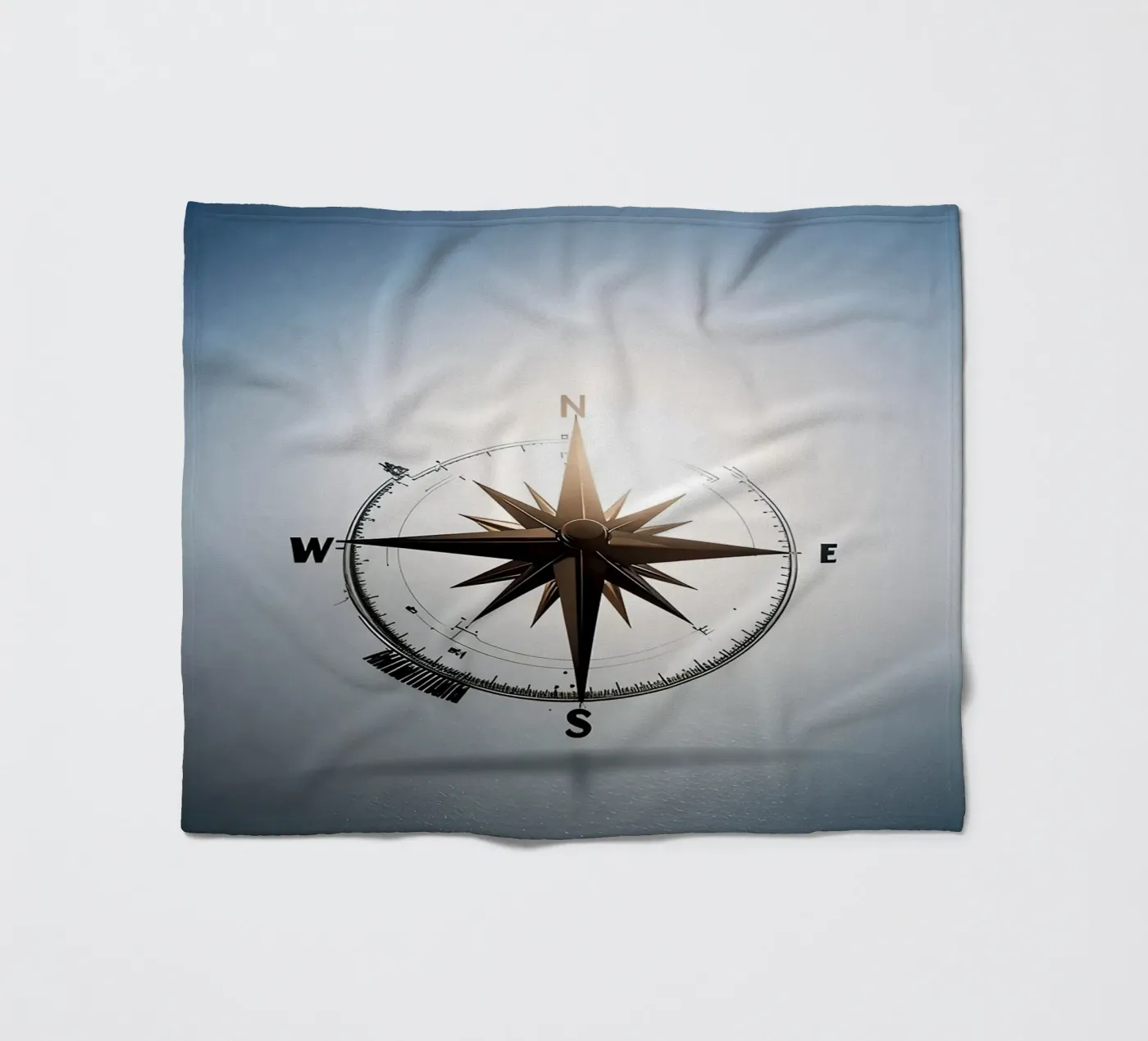 compass rose fleece blanket by Piccola Serenata