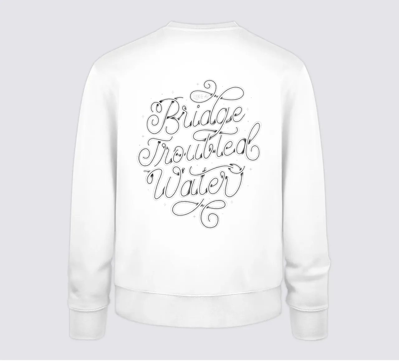 Like a Bridge Over Troubled Water. Hand Lettered Song felpa da CalliLetters2