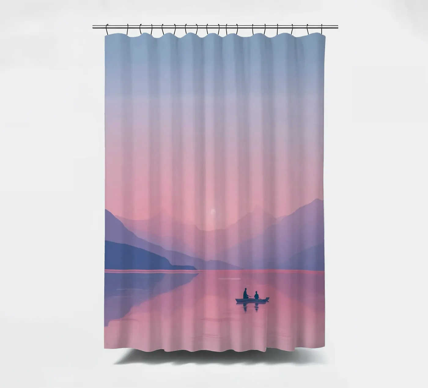 Sunset Reflections Duschvorhang von Tinyverse Studio