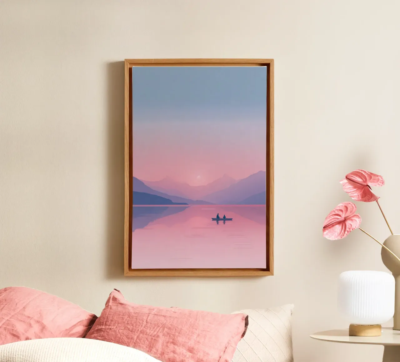 Sunset Reflections canvas by Tinyverse Studio