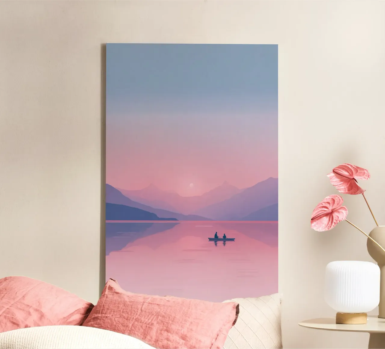 Sunset Reflections toile de Tinyverse Studio