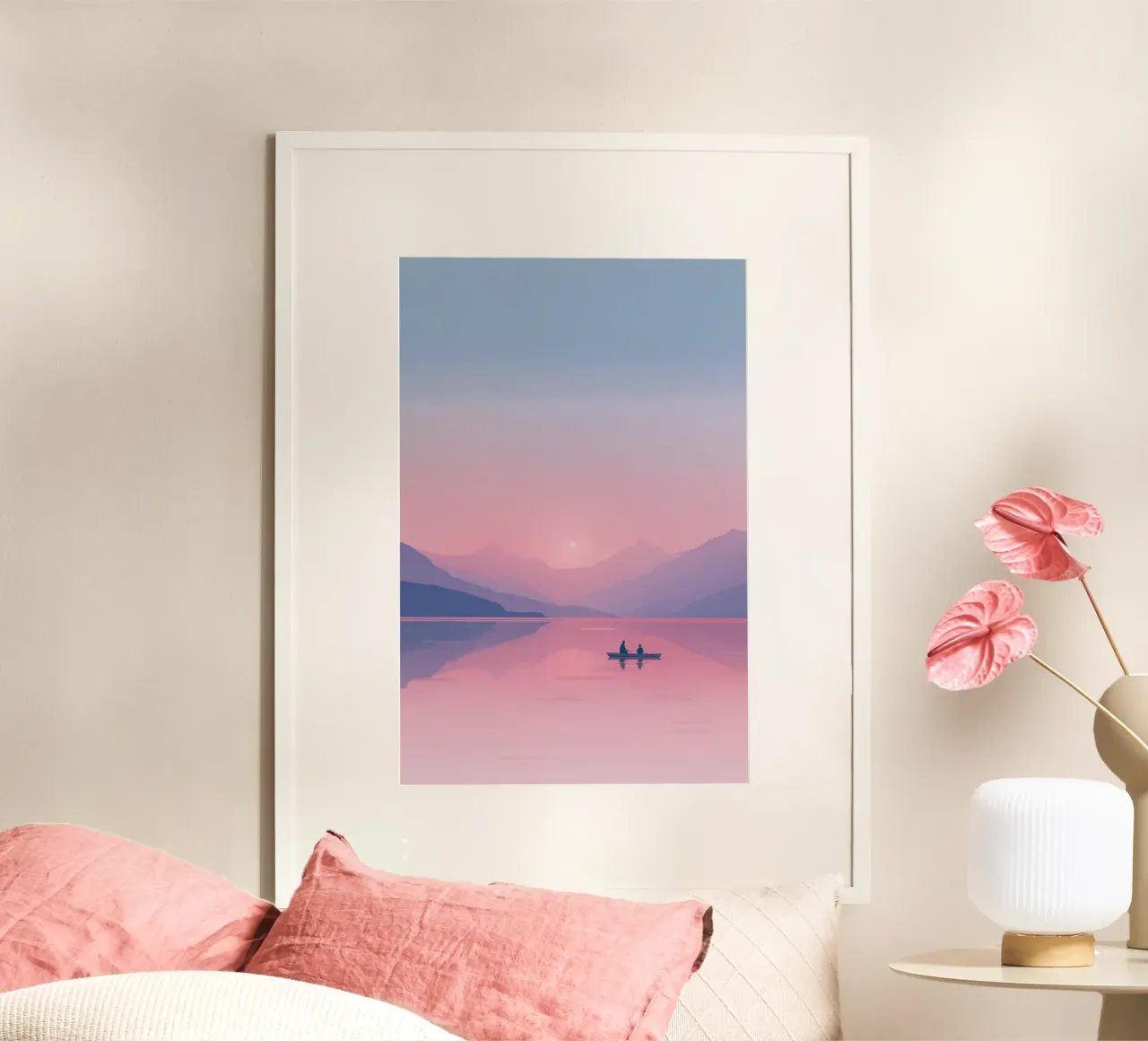 Sunset Reflections poster by Tinyverse Studio