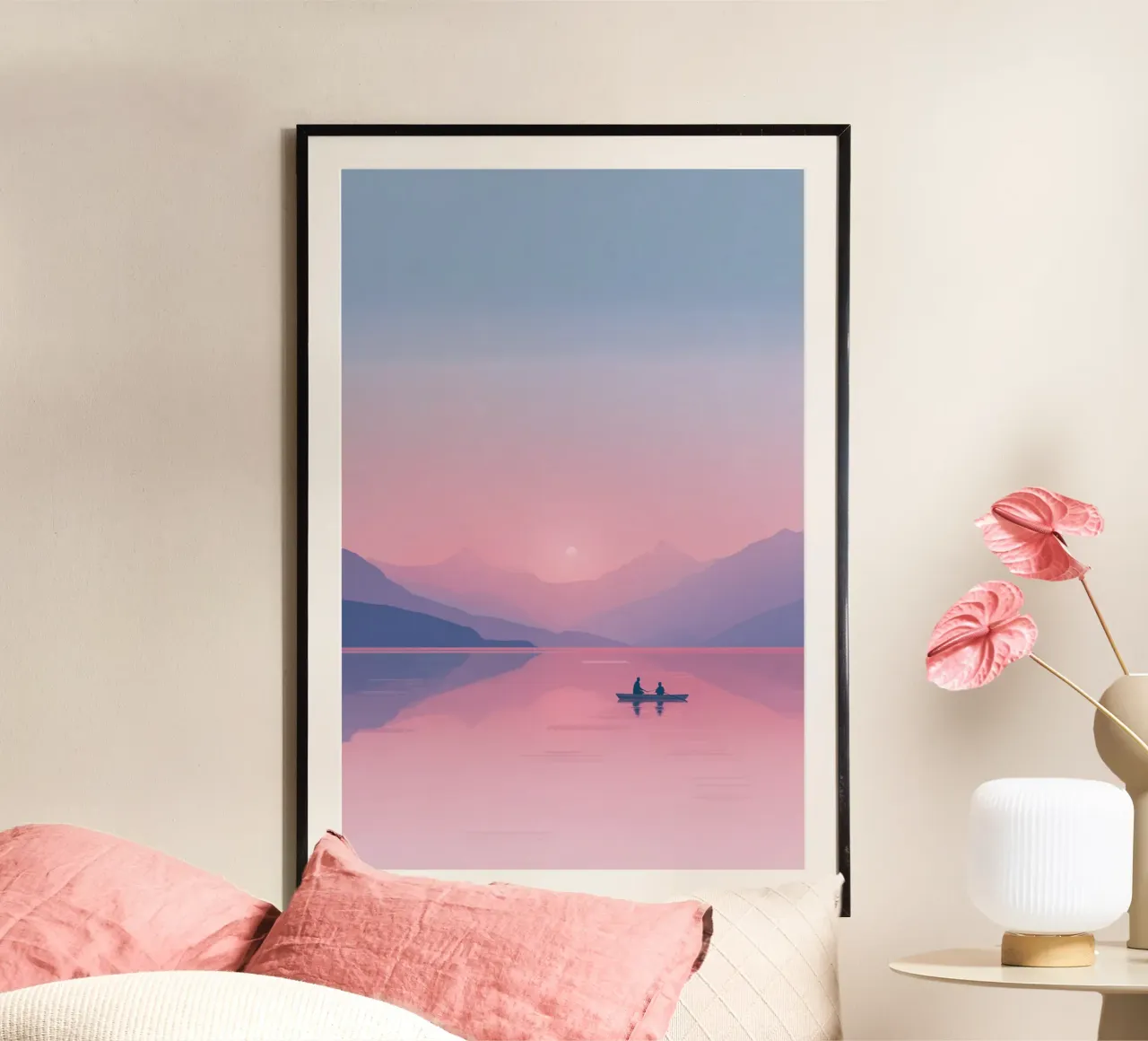 Sunset Reflections poster by Tinyverse Studio