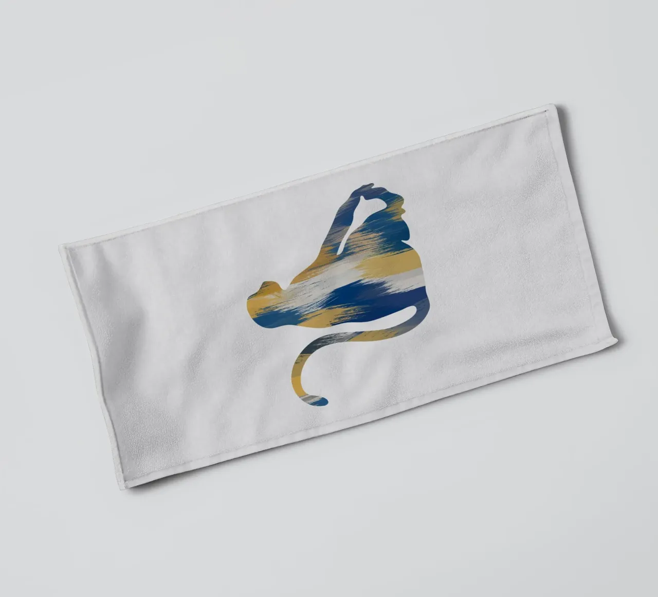 Singe bleu et jaune serviette de bain de Orara Studio