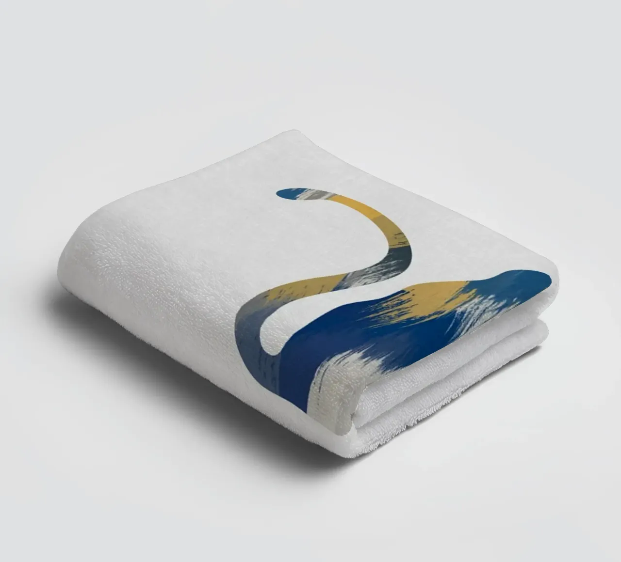 Singe bleu et jaune serviette de bain de Orara Studio