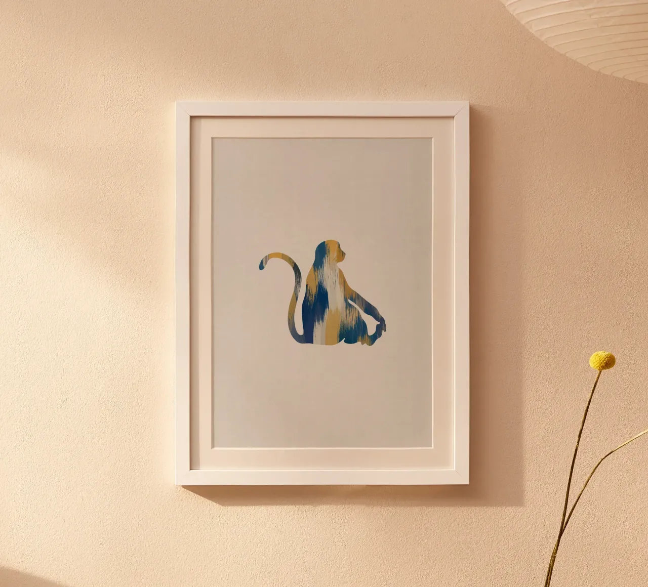 Scimmia blu e gialla poster da Orara Studio