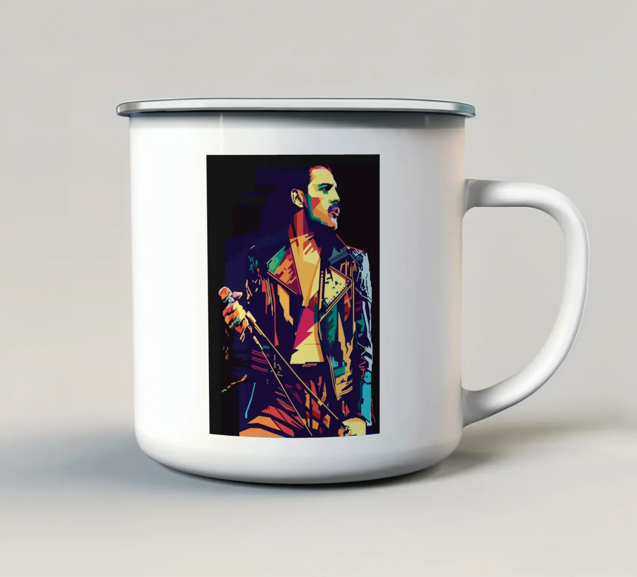 Freddie 4rever Style WPAP emaille mok van SW Artwork