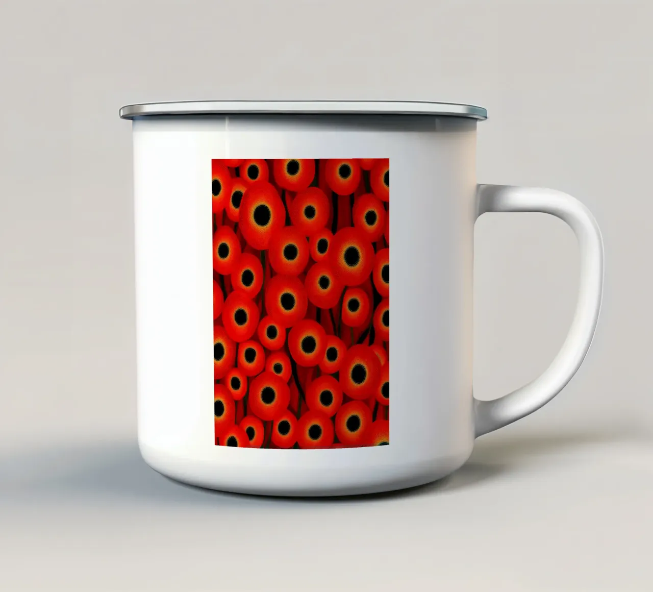 Sogno di papavero | Ossessione opulenta nel soprammobile tazza in smalto da Autofocus