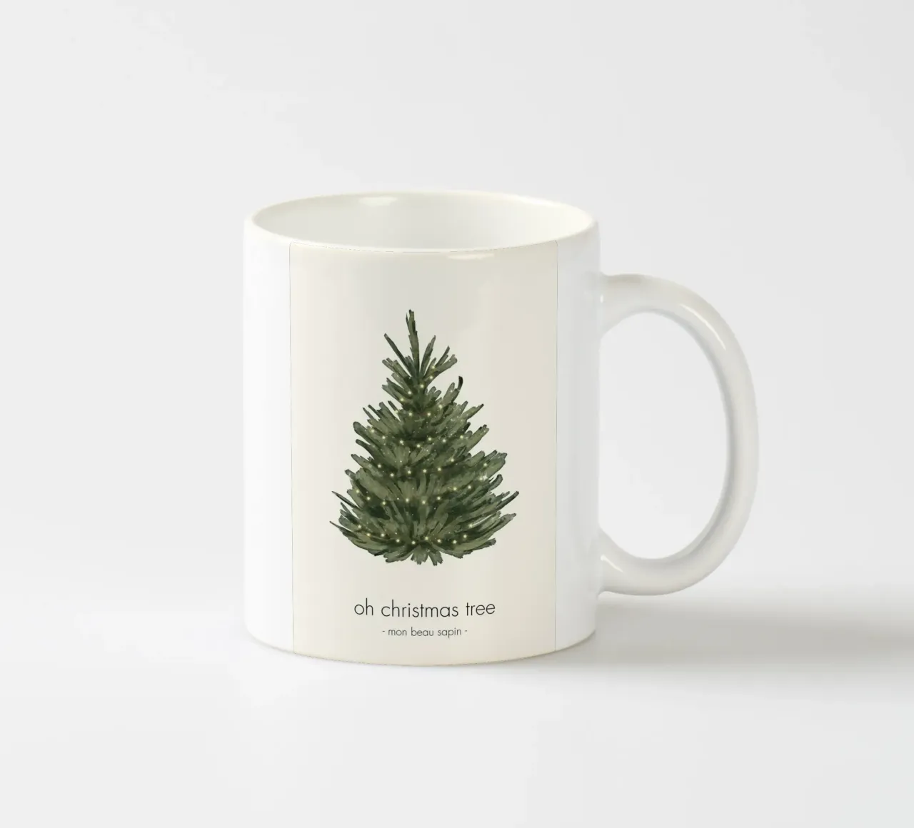Mon beau sapin tazza in ceramica da Idées & Création