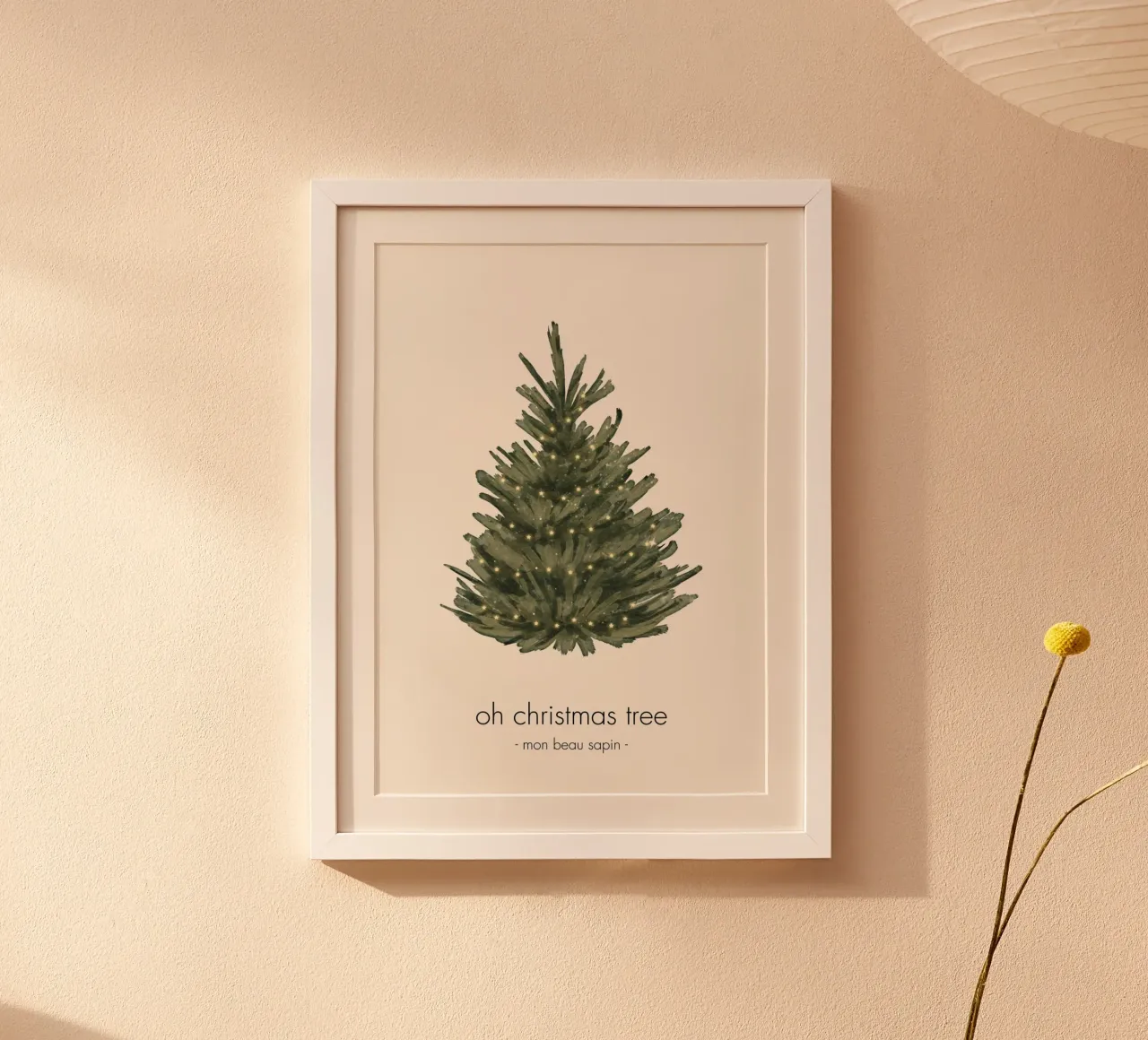 Mon beau sapin poster avec cadre en aluminium de Idées & Création
