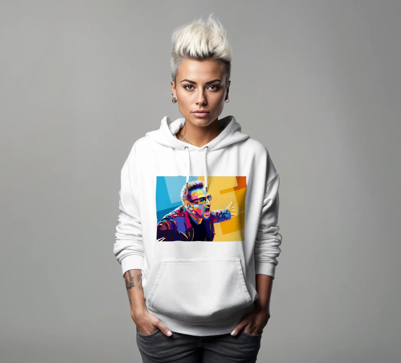 Bono Style WPAP felpa con cappuccio da SW Artwork