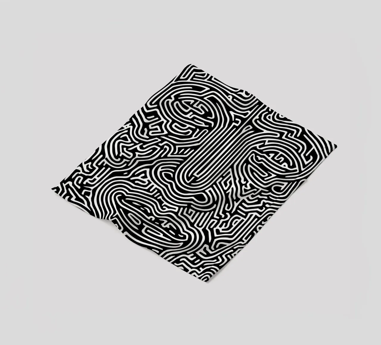 Labirinto grafico | Ritratto Line Art coperta in pile da Autofocus