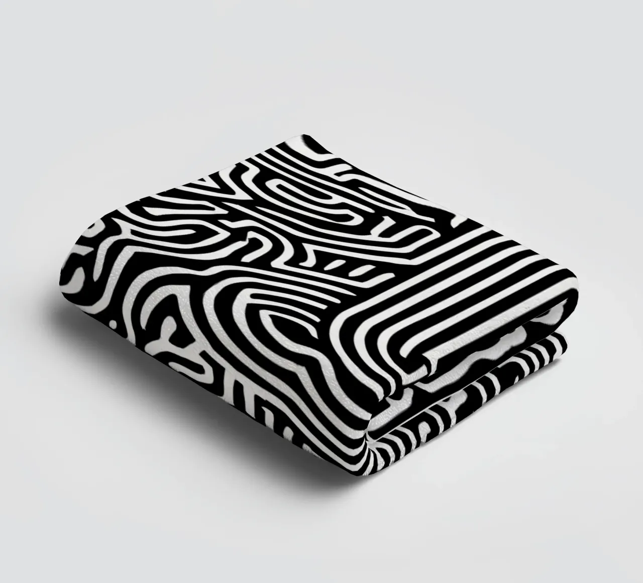 Labirinto grafico | Ritratto Line Art asciugamano da bagno da Autofocus